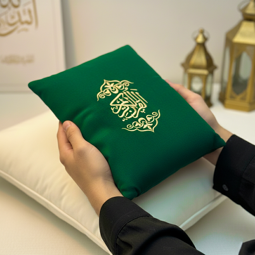 ghilaf e quran velvet embroidered(al quran) ghilaf e quran velvet embroidered(al quran)
