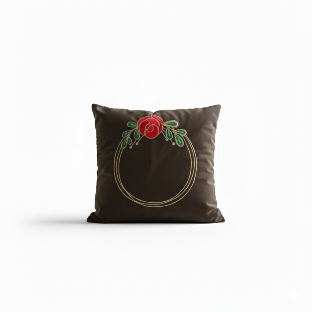 rose aureole velvet embroidered cushion cover rose aureole velvet embroidered cushion cover