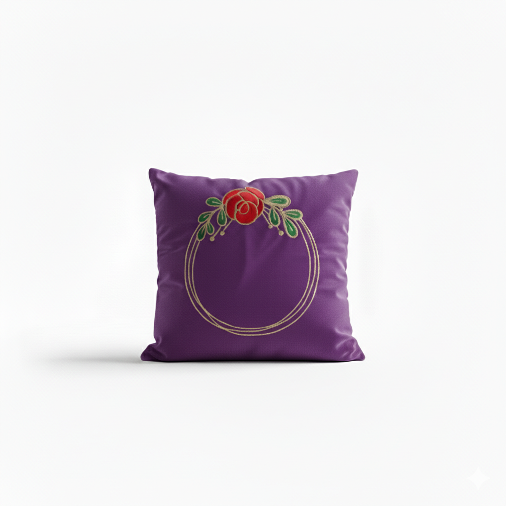 rose aureole velvet embroidered cushion cover rose aureole velvet embroidered cushion cover