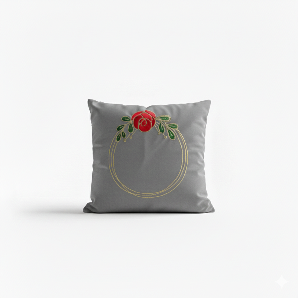 rose aureole velvet embroidered cushion cover rose aureole velvet embroidered cushion cover