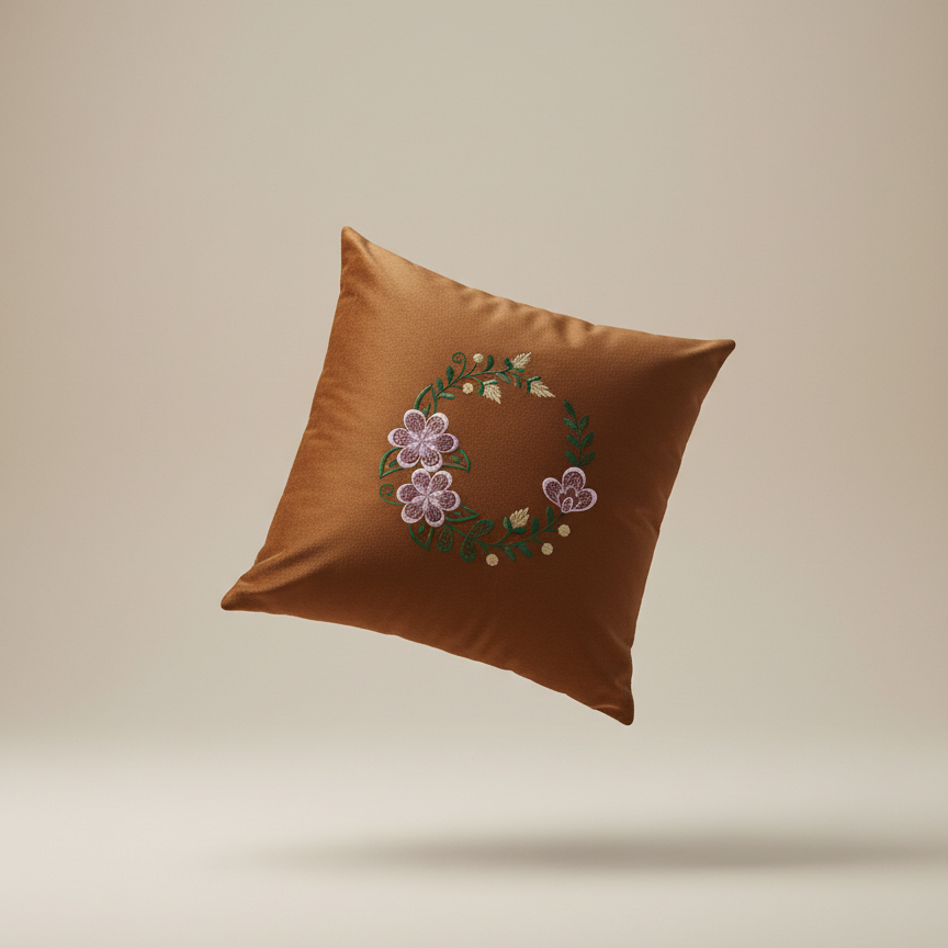 Home embroidered cushions