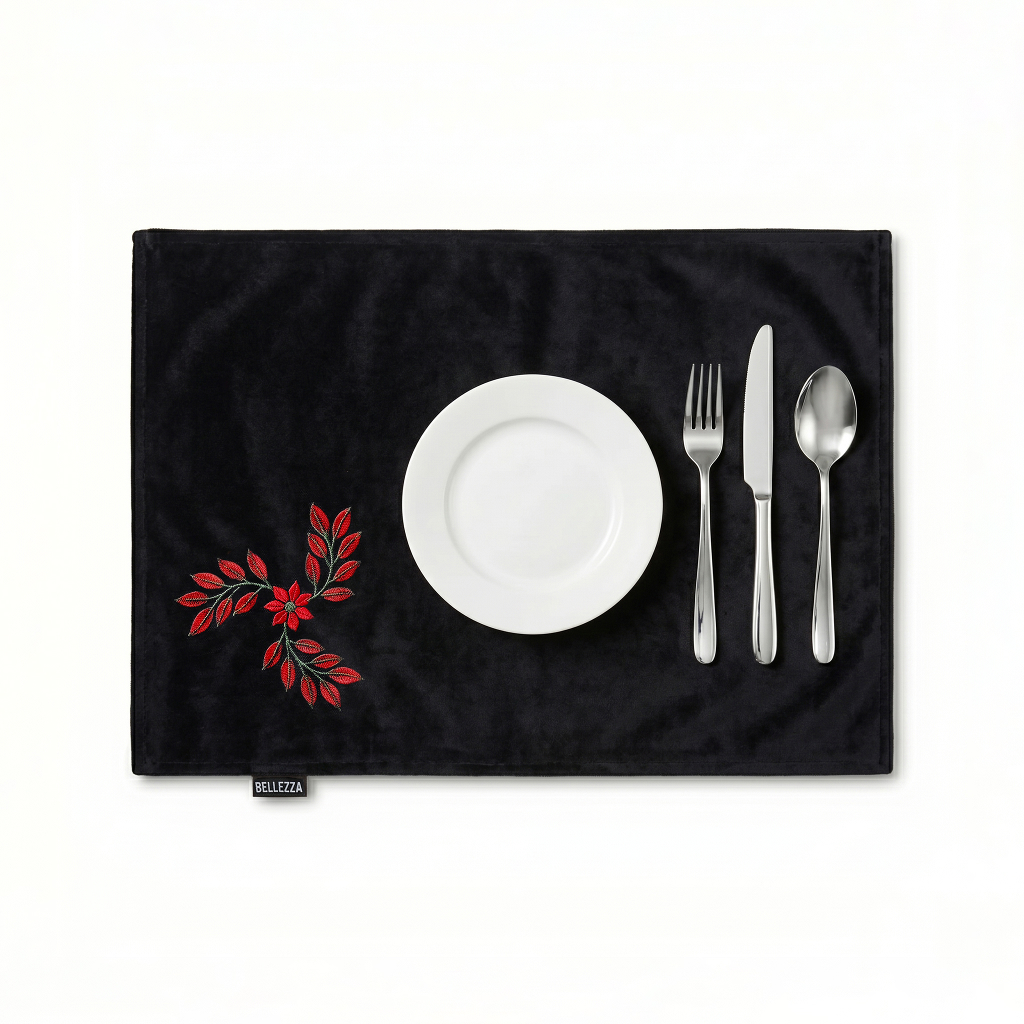 coral vine table runner mat set