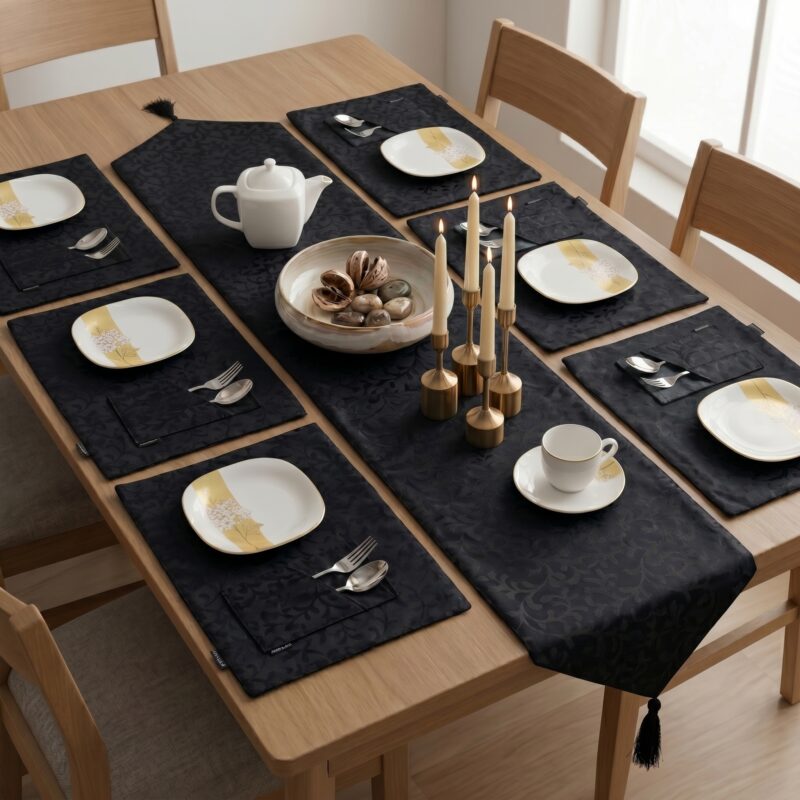 charcoal-elegance-table-runner-mat-set-2